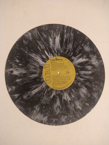 Disco Vinilo Bicolor - Negro Y Gris Alta Tensión Sótano Gris