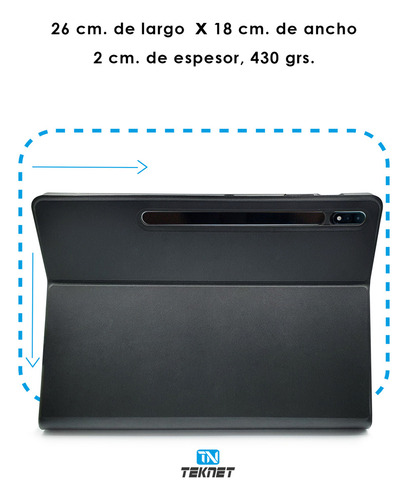 Funda Teclado Touchpad Para Samsung Galaxy Tab S8 X700 Color Negro