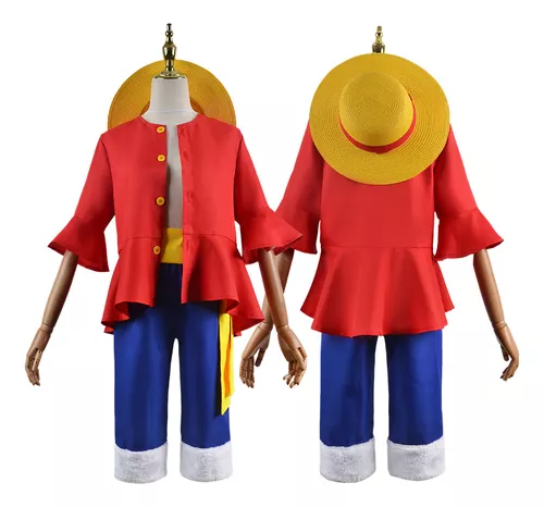 Fantasia Luffy One Piece C/ Chapel Traje Infantil P M G