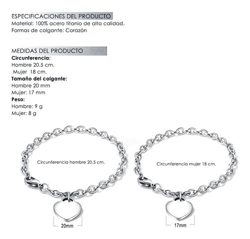 Pulseras Duo Personalizadas Grabado Parejas Acero Titanio