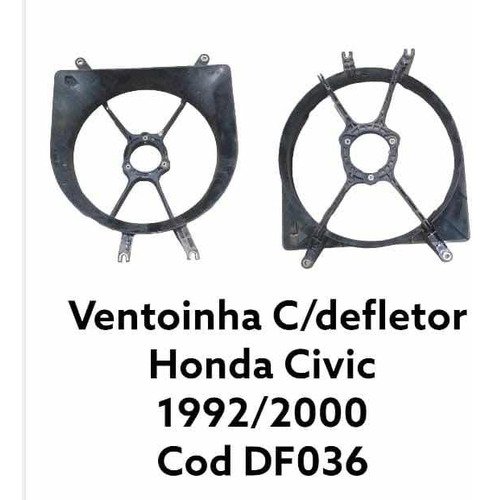 Defletor Sem Ventoinha Honda Civic 1992 / 2000 Cod Df036