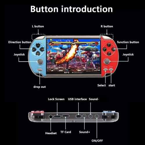 Imagen 7 de 8 de Consola De Juegos Portátil X-7 Plus Gaming