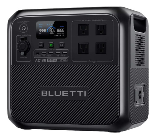 Generador Solar Portátil Bluetti Ac180 1800w + Pv120s