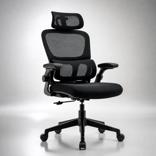 Cadeira Lombar Ergonômica Escritório Apoio Mesh Suporte Cor - R$ 264,9