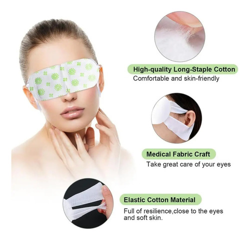 Kit Máscara De Ojos Vapor Y Aroma Con 10pz Desechables Spa