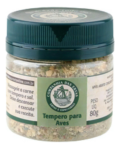 Kit 3x: Tempero Para Aves Companhia Das Ervas 80g