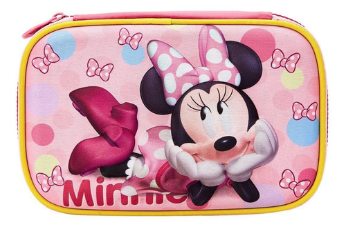 Estojo Box Escolar Minnie Mouse Disney 13245