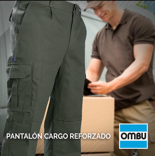 Pantalón Cargo Reforzado C/bols P/celular Ombu Pack X 6u.