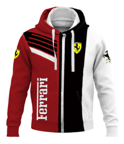 Logotipo F1 De Ferrari Con Capucha Y Estampado 3d