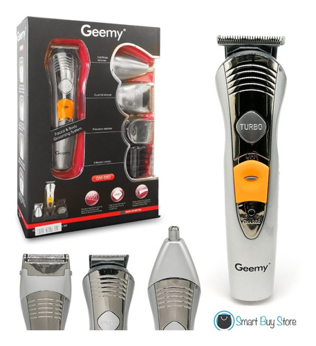 Imagen 1 de 5 de Maquina Afeitar Electrica Barbera Patillera Accesorios Prof.