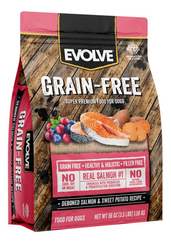 Evolve Dog Grain Free Salmon 12 Lbs