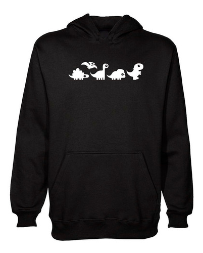 Buzo Canguro Dinosaurios Animados Dibujos Vectoe Hoodie