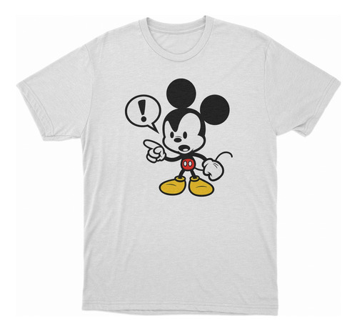 Remera Mickey Mouse Expresion Color Blanca