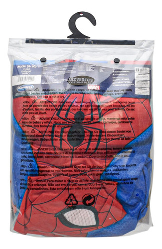 Marvel Disfraz Spiderman Para Niño Talla 8 A 10 Jazwares