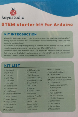 Kit Programación Para Arduino Keyestudio Stem 28 Proyectos