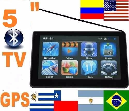 Gps Pionee 5 Tv 4 Navegadores 8g Sudamerica Eeuu Mas  Pedido