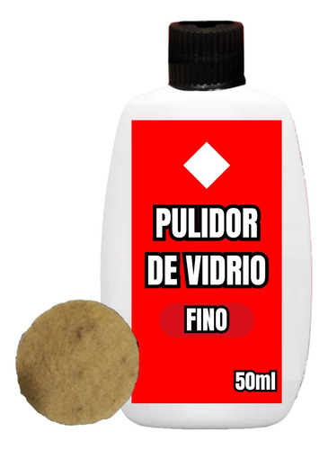 Pulido Vidrio Oxido Cerio 50ml Fino + Paño P/ Taladro