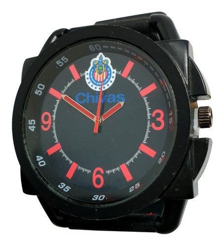 Reloj Deportivo Chivas Mod 2541 Correa Negro