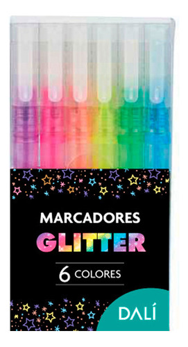 Marcadores Con Glitter X6