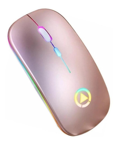 Imagen 1 de 2 de Mouse de juego recargable Yindiao A2 oro rosa