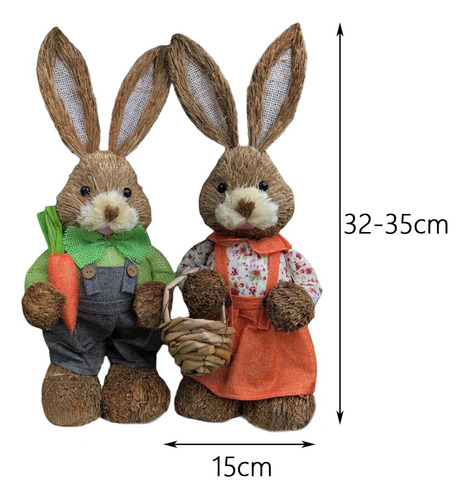 2 Uds De Pascua De Paja Decoración Hecha A Mano Estilo B