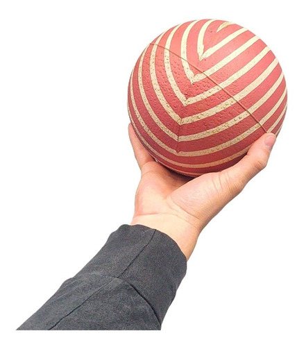 Imagen 2 de 5 de Pelota Pulpo Nro 6 15 Cm Diametro De Goma Rayada Infantil