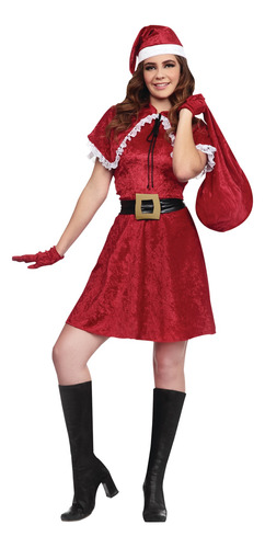 Miss Claus Disfraz Para Navidad Duende Elfo Coqueta