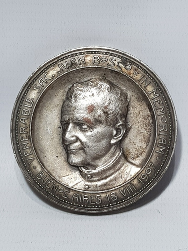 Antigua Medalla Sac Juan Bosco Gottuzzo 1907 Bs As Mag 57071