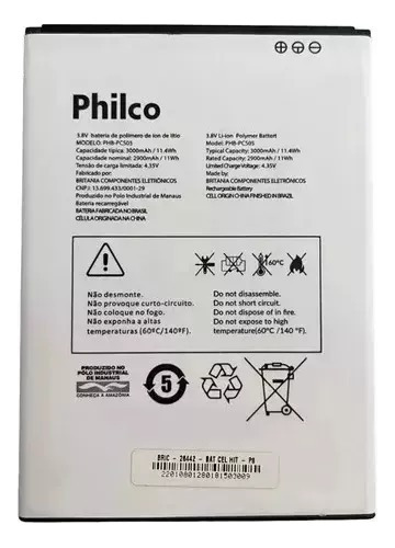 Flex Carga Bateria Philco Phb-pcs05 Hit P8 Original