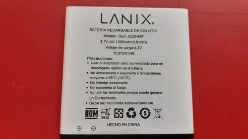 Batería Lanix Para Ilium X220 100% Original Garantia