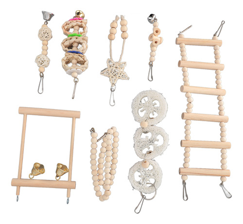 Escalera De Escalada, Juguetes Para Masticar, 8 Piezas, Jueg