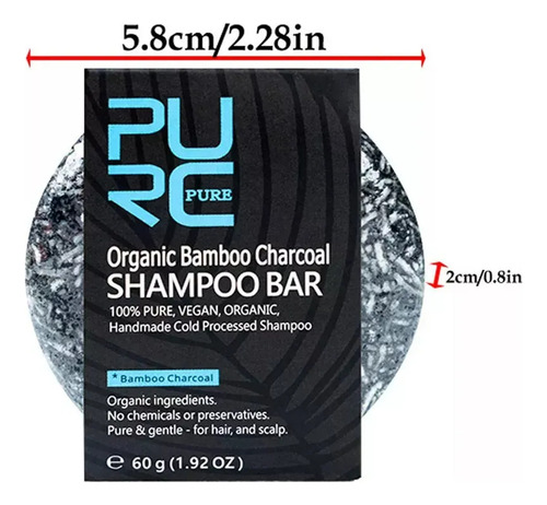 S Barra De Shampoo De Carvão Vegetal De Bambu Orgânico 3