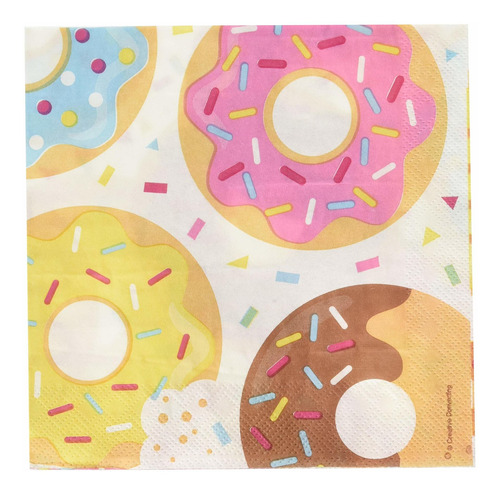 Creative Converting Donut Lunch Napkins Party Supplies, 32.7