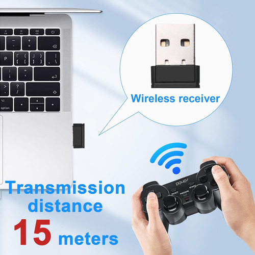 Wireless Pc Gaming Controller, Dual-vibration Steam Joystick