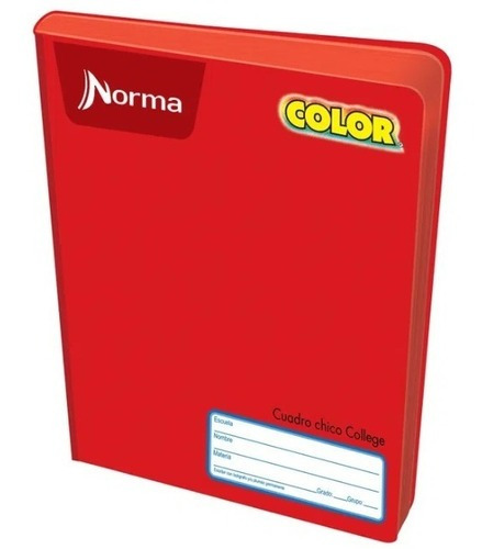 Cuaderno Norma Color College Cosido Cuadro Chico Color Multicolor