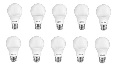 Pack X 10 Lámpara Led Osram 5w Luz Fria E27 Color De La Luz Blanco Frío