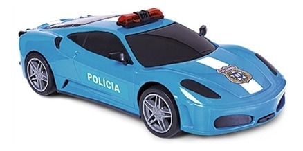 Carrinho De Polícia Sportcar Infantil Poliplac - Azul