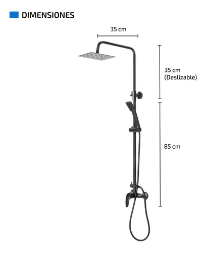 Columna de ducha Femmto Griferia DEXT01 NEG