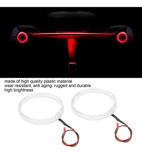 Luz De Ojos De Ángel Para Coche, 2 Unidades, Anillos Led Roj