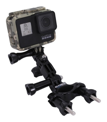 Soporte Accesorio Manubrio Gopro Bicicleta O Moto + Brazos