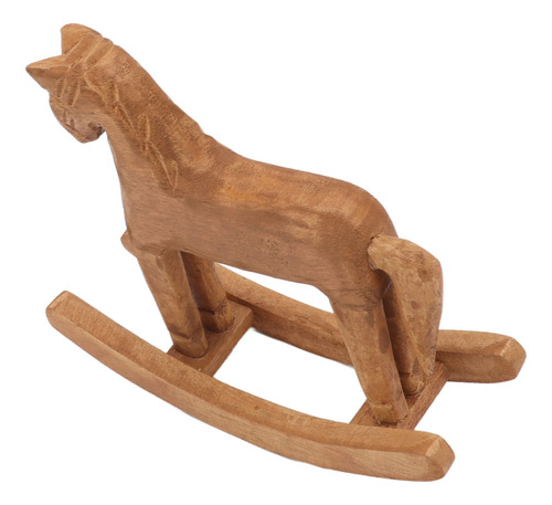Decoração De Mesa De Cavalo De Balanço De Madeira Antiga
