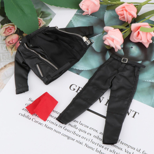 Figura A Escala 1/12, Conjunto De Chaqueta De Cuero Pu,