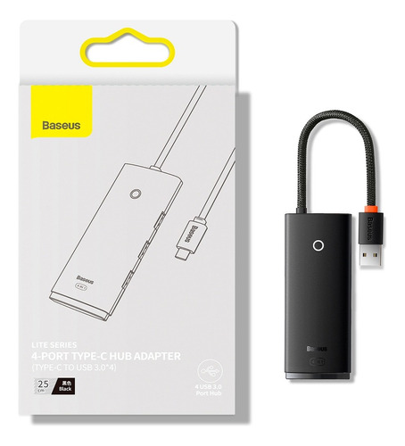 Baseus Hub Tipo C  4 En 1 Usb 3.0 4 Puerto 1 Metro Pc-laptop