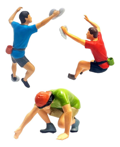 3 Uds 1:87 Figura De Escalada En Roca Diorama Paisaje