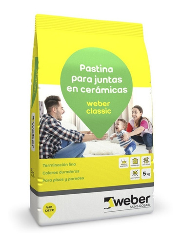 Pastina Weber Classic  5kg Color Perlato Cerámica