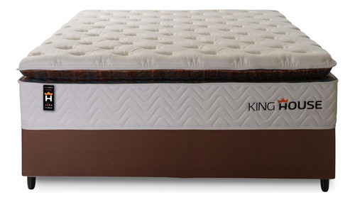 Cama Box C Molas Ensacadas New York Branco Casal 138x188x73