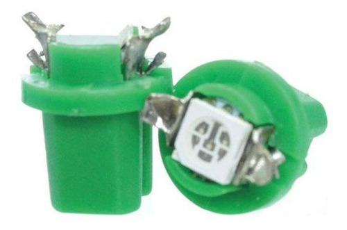 Lâmpada Led B8.5 12v 1smd5050 Verde Par