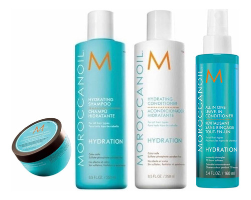 Moroccanoil Hydrating Sh & Ac 250ml + Masc 250 + Trat S/ Enj