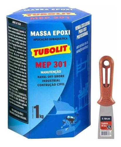 Massa Epóxi Tubolit Mep 301 1kg + Espátula