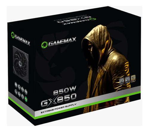 Fonte Gamemax Gx850 Pro Black 80 Plus Gold Pci-e 3.0 Atx 3.0